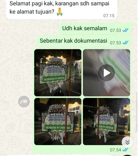 Pengiriman Papan Bunga Selamat Warakas
