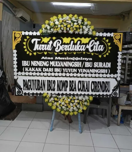 Papan Bunga Duka Warakas